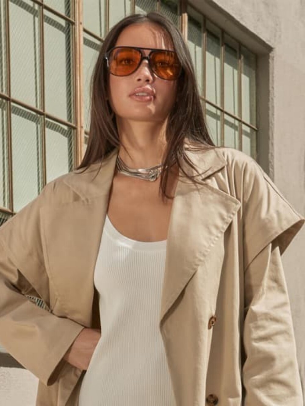 Rare! Limited Edition! The Drop x Coveteur Womens Crème Brûlée Trench Coat - Picture 3 of 5